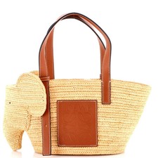 Loewe Elephant Basket Tote Raffia Small