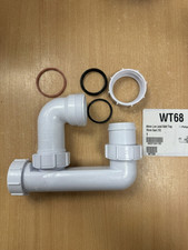 Polypipe WT68 40mm Low Level Bath Trap 76mm Seal | Nuflo Tubular Trap