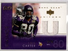 2001 UD Game Gear Football Game Gear Uniform Cris Carter JERSEY VIKINGS
