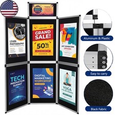 6+1 Panel Trade Show Presentation Board 82.6in H X 70.8in W Folding Poster Board