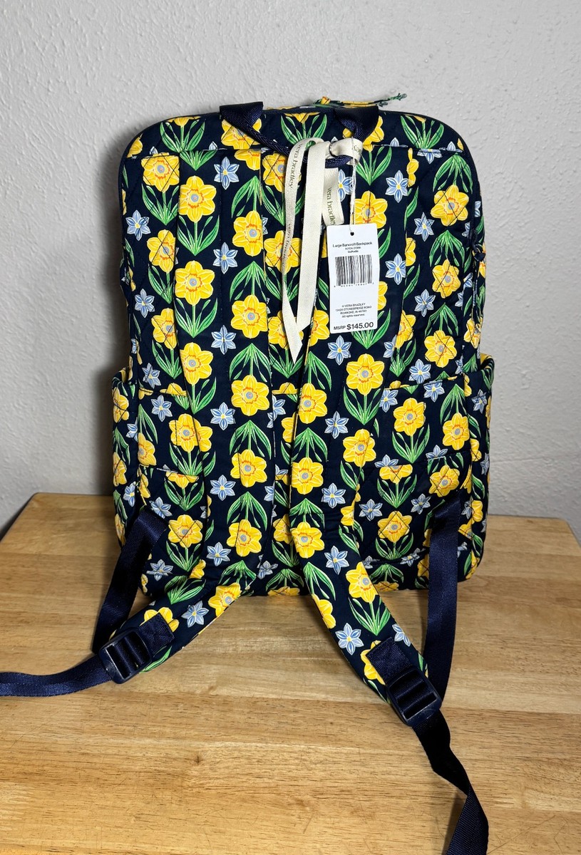 Vera Bradley Large Bancroft Backpack in Daffodils NWT | eBay