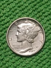 1917 D Mercury Dime AU/BU Nice 90% Silver Coin Looks Possible Full Bands