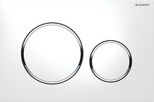 Plaque de commande Geberit Sigma 20 blanc/chromé/blanc