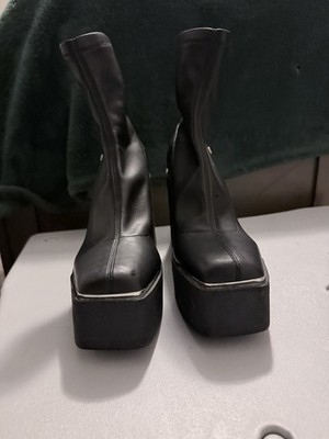Naked Wolfe Black Platform Ankle Boots / Booties   Women s US 7 EU 38