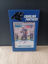 Panthers Card Frame and 2024 Xavier Legette Rookie Ticket Auto On Card 