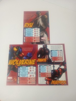 Marvel vs. Capcom 3 Special Edition Stickers: Ryu, Wolverine, Dante, Deadpool