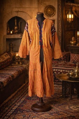 Antique Ottoman Anatolian Kaftan   Handwoven Textile   Authentic Historical Garm