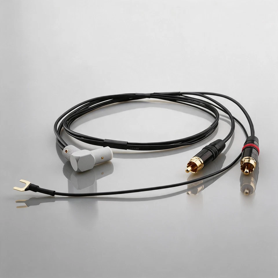 5 Pin DIN to 2RCA Phono Cable 90 Degree Straight Tonearm Cable Audio Phono - Image 4 of 4