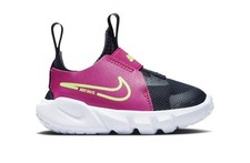 Infant/Toddler Nike Flex Runner 2 Size 6c Dark Obsidian/White/Lime Green NEW