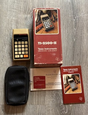 Texas Instruments TI-2500 Datamath Vintage Calculator W/ Case + Box Works