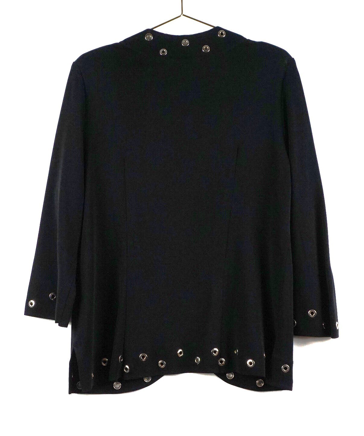 EXCLUSIVELY MISOOK BLACK JACKET SILVER METAL GROM… - image 2