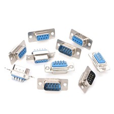 5Pairs DB9 Male and Female RS232 9 Pin Wire Solder Serial Port Plug Connectors