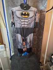 DC Comics-infant boy's multi-color Batman costume jumpsuit cape belt sz 6-12mo