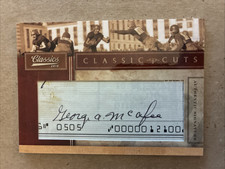 2010 Panini Classics #32 George McAfee Classic Cuts Cut Signatures /90 Auto HOF