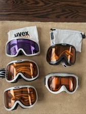 Lot Of 5 Ski Snowboard Adjustable Goggles Smith UVex
