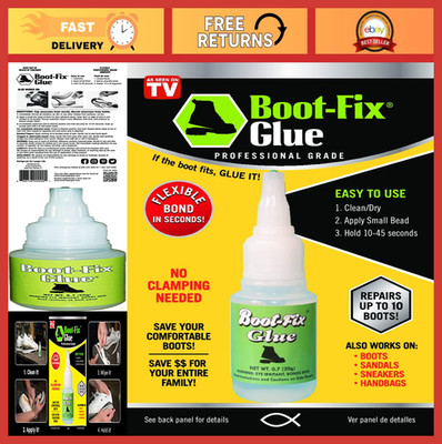 Shoe Repair Adhesive 20g - Instant Bond, Clear, Flexible for Leather & Rubber