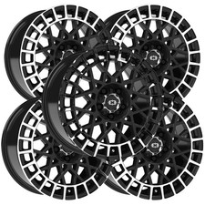 (Set of 5) Vision 349 Savage 17x8.5 5x5" -24mm Gloss Black Wheels Rims 17" Inch