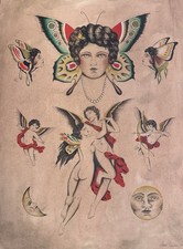 Original Traditional Tattoo Flash Painting