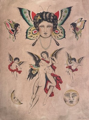 Original Traditional Tattoo Flash Painting