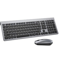 Full-Size Wireless Keyboard Adjustable DPI Mouse Combo with Smart Sleep
