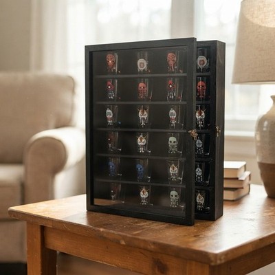 Shadow Box Rahmen 12x16 tiefschwarz Holz Vitrine für Sammlerstücke Andenken