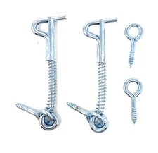 Safety Hook & Eye Latch, Zinc, 3 Inch 2 Pack ALDABA o GANCHO con Cerrojo