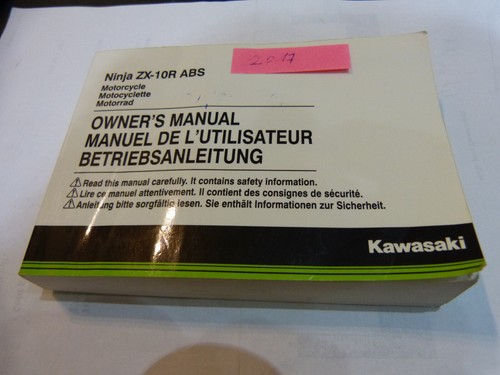 Kawasaki Ninja ZX10R ABS 2017, Fahrerhandbuch, Bedienungsanleitung Handbuch