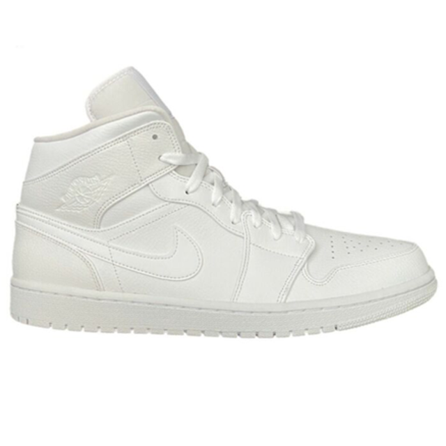 Jordan 1 Mid Triple White 2019 - 554724-129