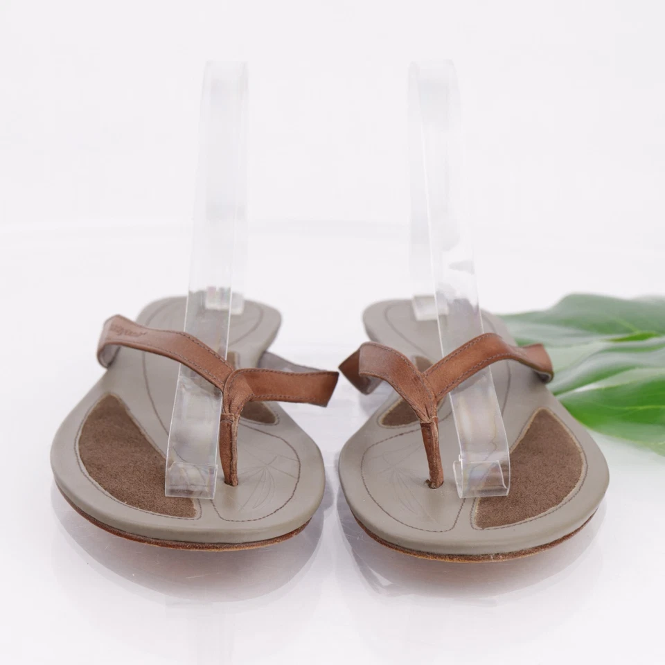 Sandalia Tanga Patagonia Bandha Mujer Talla 9 Cuero Marrón Chanclas Slide Informal Foto 3 de 4