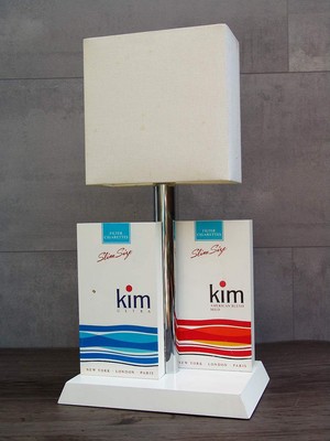 70er Jahre Kim Zigaretten Werbung Stehlampe Tischlampe Ebay