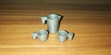 PLAYMOBIL "2x Tasse + Kanne" silber,K&uuml;che,Puppenhaus,Nostalgie,Rosa-Serie,Ritter
