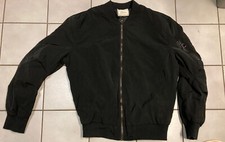 Ladies Classic Black Ma-1 Style Lightweight Bomber Jacket Size Small