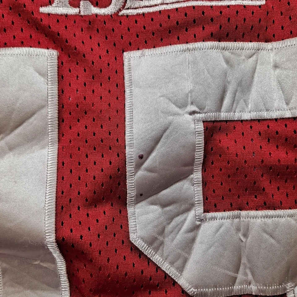 Camiseta Reebok de los San Francisco 49ers para hombre 56 Crabtree 15 roja fútbol americano NFL Y2K LEER Foto 4 de 4
