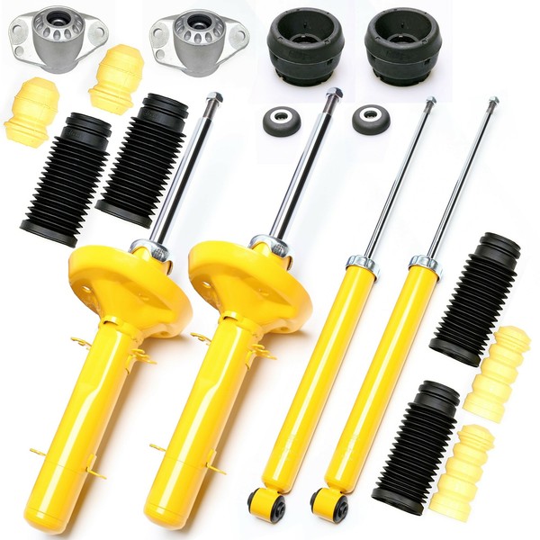 TA Sport-StoßDÄMpfer GAS 4X Vorne Hinten + 4 Domlager Staubschutz - A3 Golf IV-image