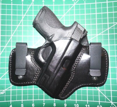 Tagua DCH-1005 RH Leather Dual Clip IWB Holster S&W M&P Compact & Shield & Plus