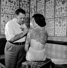 Vintage Tattoo Image 14 x 11" Photo Print