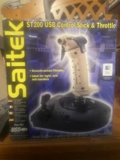 Saitek ST200 Joystick Flight Stick Simulator USB PC Computer Controller Free S/H