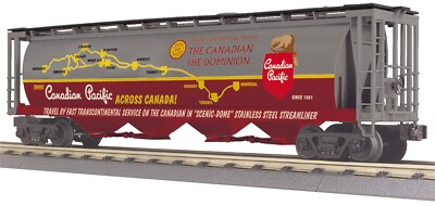 MTH RAILKING CANADIAN PACIFIC CP 4-BAY MAP HOPPER CAR 30-75709 O GAUGE NEW
