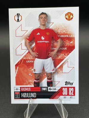 Carte Topps Chrome Euro 2024 – Rasmus Hojlund N°119, Orange 12/25