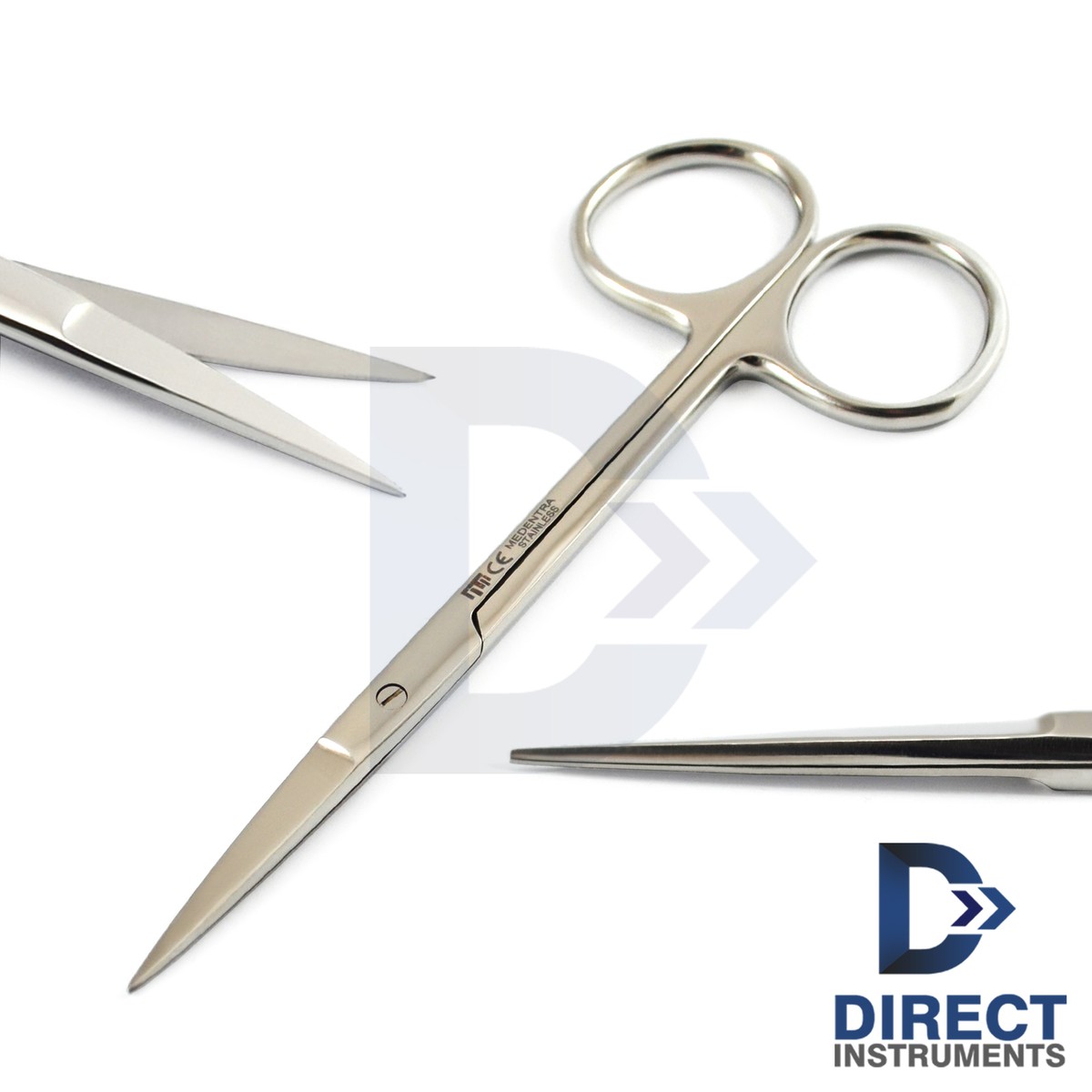 12x NATRA Iris Scissors - 4.5" / 11.5cm Curved Tip Surgical Scissors, Sharp/Sharp, For Dental & Medical Use