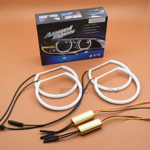 For BMW E46/E39/E38/E36 SMD LED Angel Eyes Switchback Headlight Halo Rings Kit - Picture 3 of 11