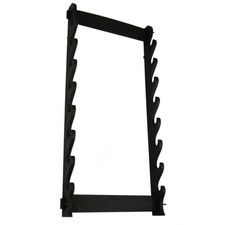 DerShogun Holz Wandhalter für 8 Schwerter Katana Bokken Schwertständer