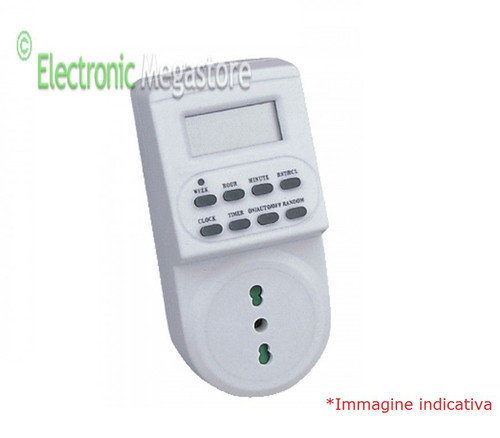 Timer Presa Elettrica Digitale - 20 Programmi, 3680W, Display LCD, Conto Alla Rovescia - Foto 4