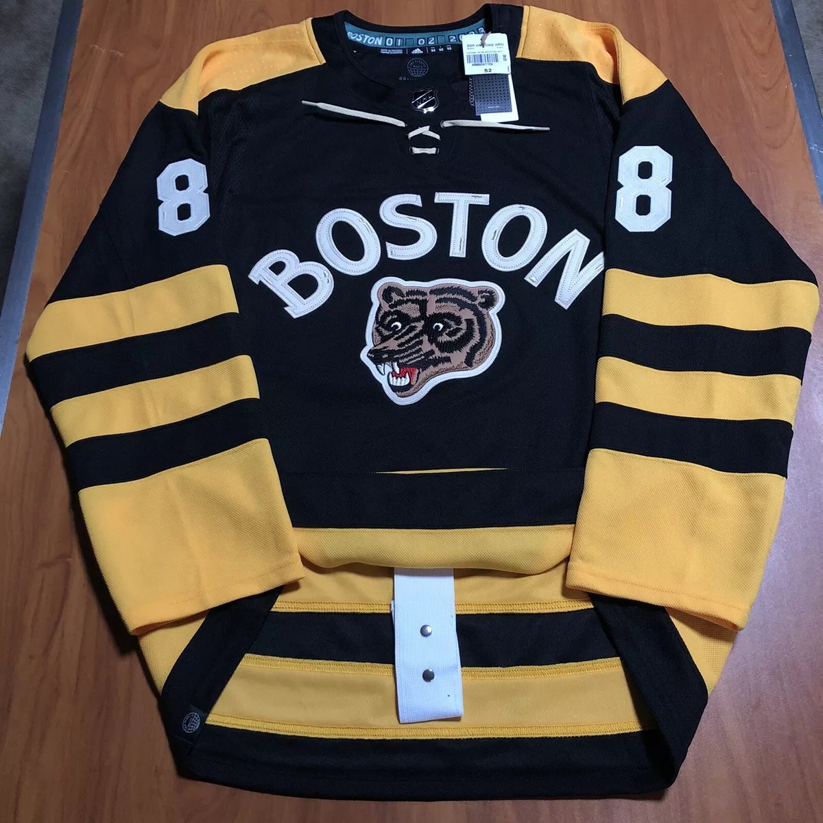 Men's Boston Bruins #88 David Pastrnak Black 2023 Winter Classic