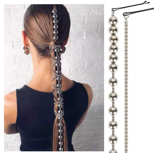 Silver Plated Bridal Braid Hair Chain Tassel Round Metal Gypsy Head  Accessory | eBay