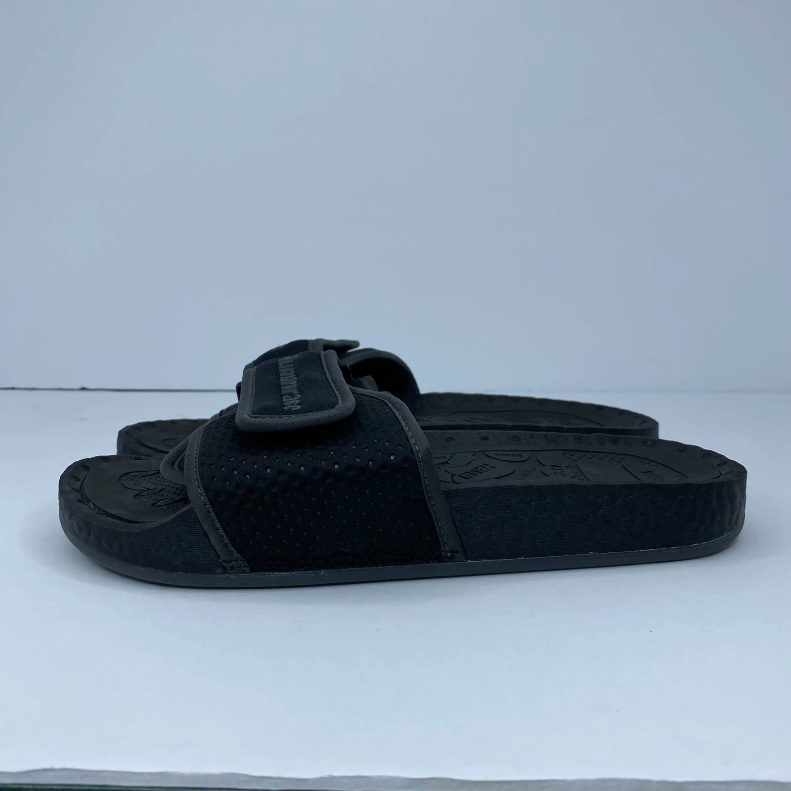 Sandali da uomo neri Y 3 Adidas X Pharrell Williams Boost Sport Slide taglia 7