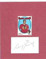 RARE DOUG JARRETT (DEC. 2014) AUTOGRAPHED LARGE INDEX CARD & 1971 OPC CARD