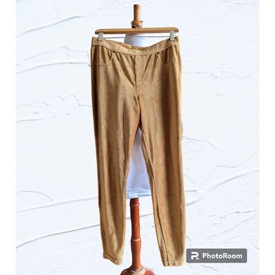 NWT HUE Studio corduroy mid-rise leggings/pant Sz M 8-10