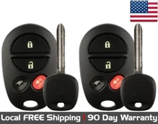2x New Replacement Transponder Key Remote For Toyota Dot chip - Read Description