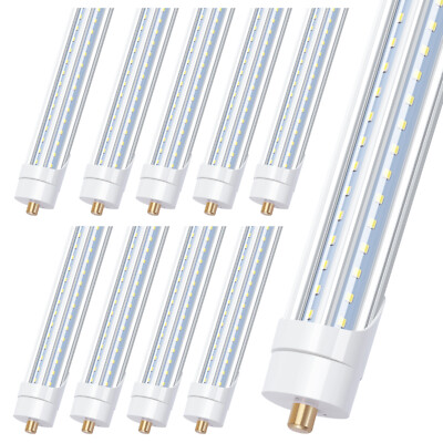 90W T8 LED 8FT Single Pin LED Light Tube 8Foot 6000K LED Shop Light Bulbs 10Pack